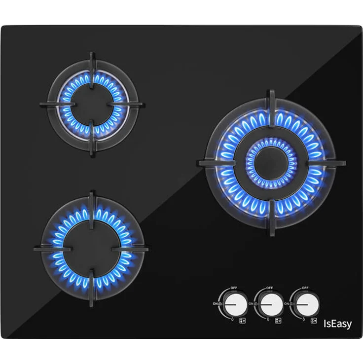 IsEasy MGBG-603 Elektrokochfeld mit 3 Heizzonen, 3.3 kW Gesamtleistung, Glasoberfläche