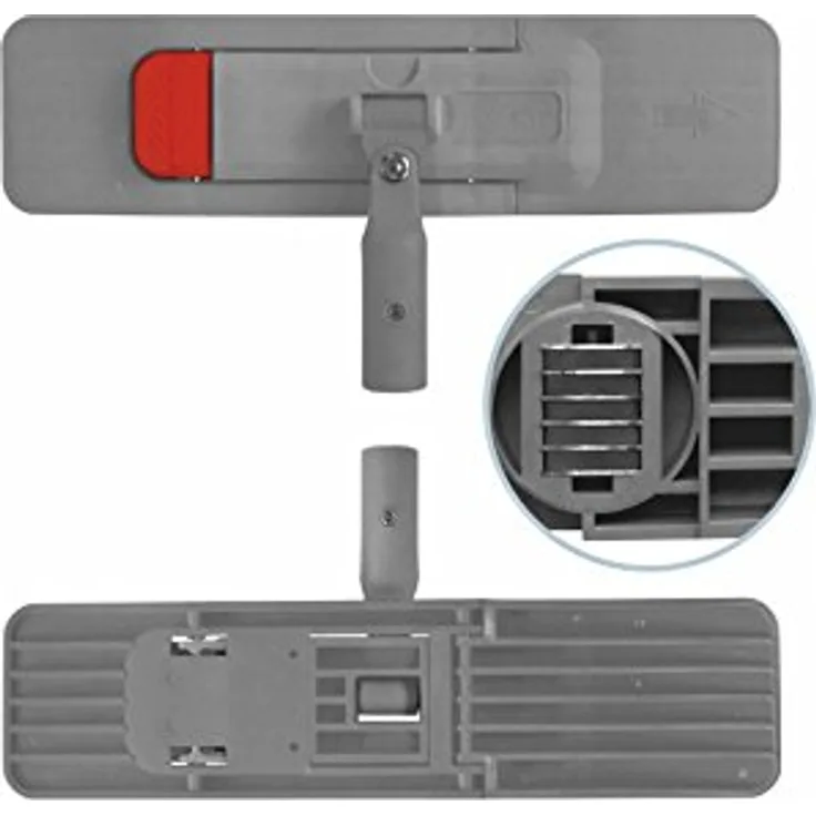 ARCORA PROFI MOPP-KLAPPHALTER MAGNET, bruchsicher, für handelsübliche Möppe, grau-rot, 50 cm