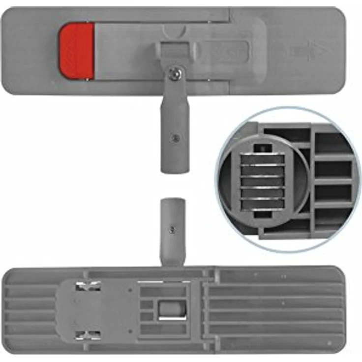 ARCORA PROFI MOPP-KLAPPHALTER MAGNET, bruchsicher, für handelsübliche Möppe, grau-rot, 50 cm – Bild 1