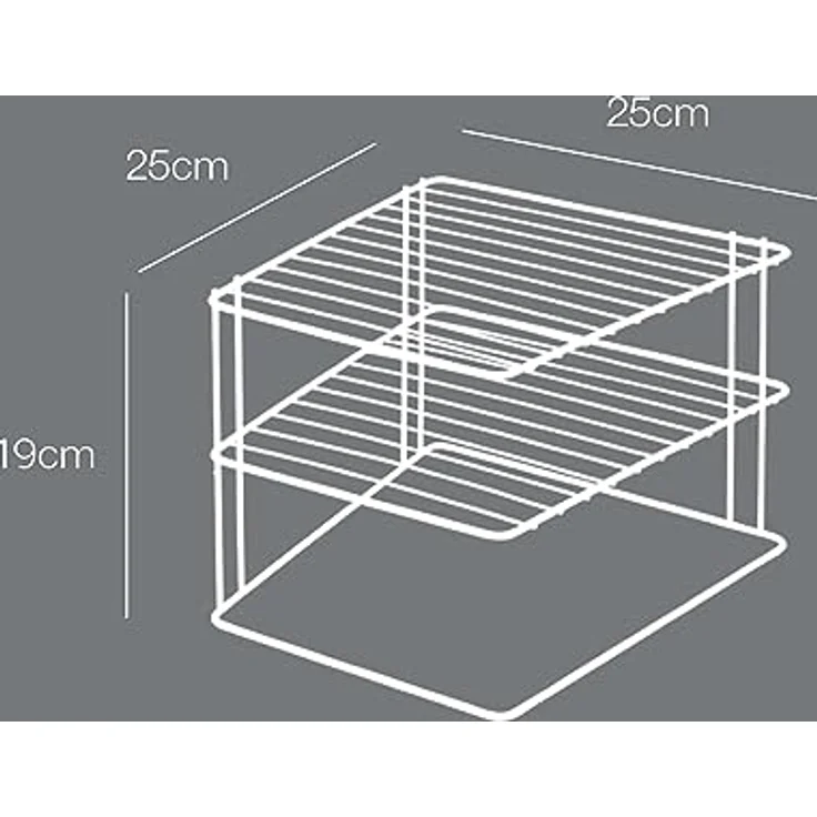 Metaltex Palio Lava Eckschrankeinsatz 2-Etg 25x25x19cm TouchTherm ,Schwarz,3 PIANI – Bild 4