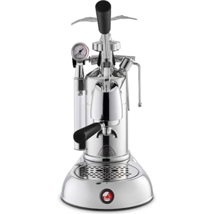 La Pavoni Esperto Milano, Siebträgermaschine in chrom, 950 W, 1,6 l Wassertank, Messinggehäuse – Bild 2