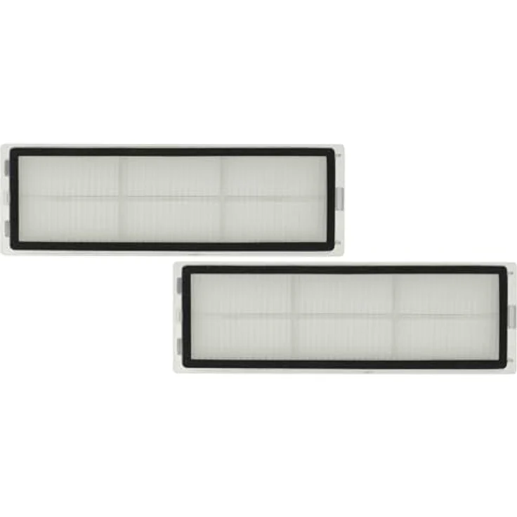 vhbw 2x HEPA-Filter mit Rahmen, Luftfilter für Saugroboter, passend für Xiaomi Mijia 1C, Mi Robot Vacuum Mop 1C, schwarz/weiß, 15 x 5 x 1,4 cm – Bild 1