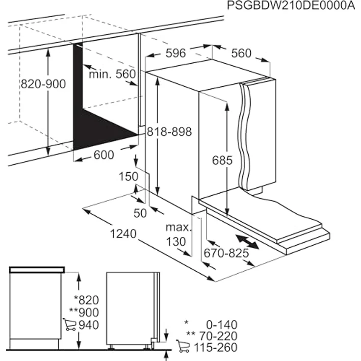 AEG FSE7571AP Einbaugeschirrspüler, vollintegrierbar, 14 Maßgedecke, 9,9 L Wasserverbrauch, Besteckschublade, AquaStop, Energieeffizienzklasse B – Bild 19