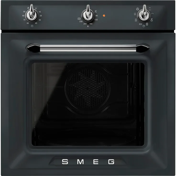 Smeg Victoria SF69M3TNO, Elektrischer Ofen mit 70 l, Heißluft, 8 Beheizungsarten, Schwarz
