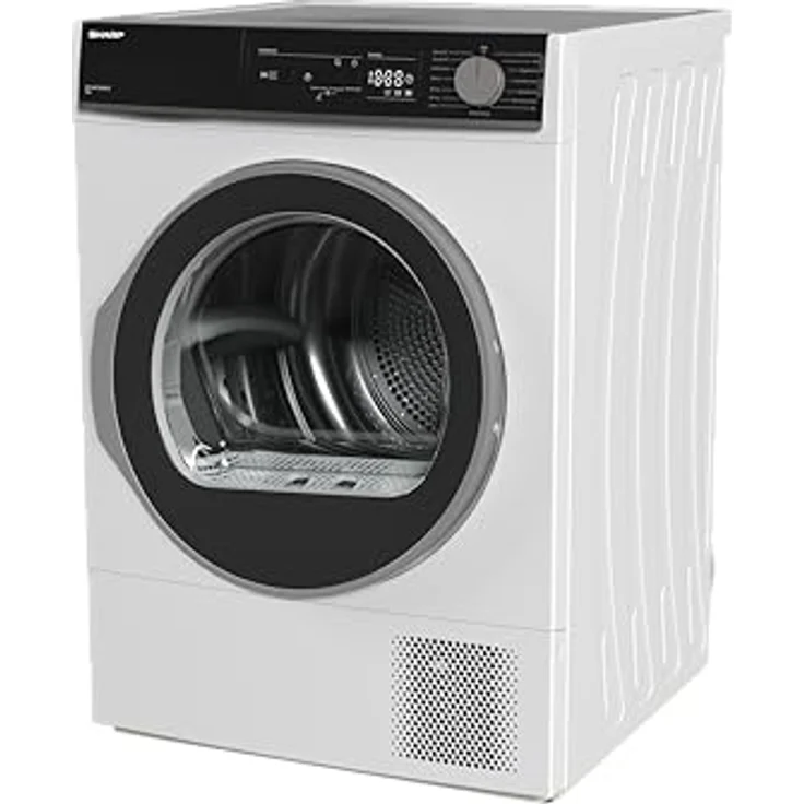 SHARP KD-NHA7S6GW1D-DE Wärmepumpentrockner mit 7 kg Kapazität, 15 Trockenprogrammen und Edelstahltrommel, Weiß – Bild 4