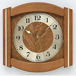 AMS Funk-Wanduhr, Holz, Mehrfarbig, 35 x 35 x 12 cm