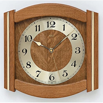 AMS Funk-Wanduhr, Holz, Mehrfarbig, 35 x 35 x 12 cm: Tests, Infos