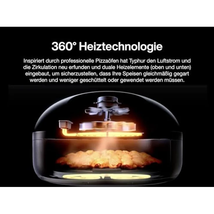 Typhur Dome 2 Heißluftfritteuse 5,3L, 15-in-1 Multifunktionskocher mit selbstreinigender Funktion, schneller Kochgeschwindigkeit und Antihaft-Keramikkorb – Bild 3