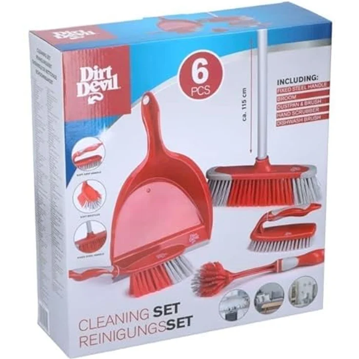 DIRT DEVIL Kehrgarnitur Reinigungsset 6tlg., vielseitige Bodenreinigung für Ihr Zuhause – Bild 9