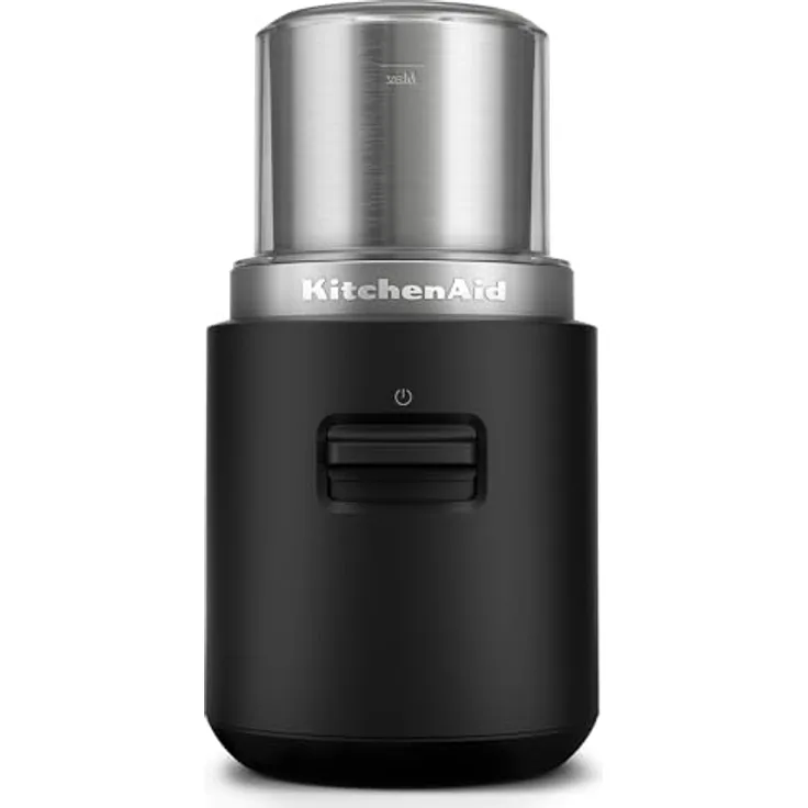 KitchenAid Go - Kabellose Kaffeemühle ohne Akku für frisch gemahlenen Kaffee für unterwegs | 113 g-Mahlbehälter | Schwarz