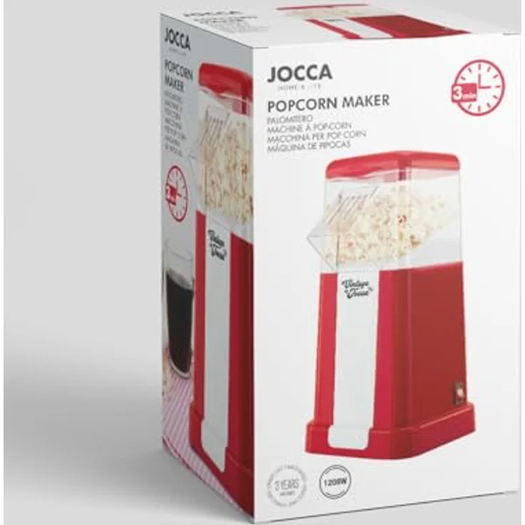 Jocca Popcorn ohne Öl für hausgemachte und gesunde Popcorns, Rot – Bild 10