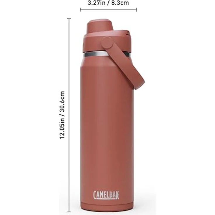 CamelBak Thrive Chug Wasserflasche, isolierter Edelstahl, 750 ml, auslaufsicher, schweißfest, Sierra Red – Bild 4