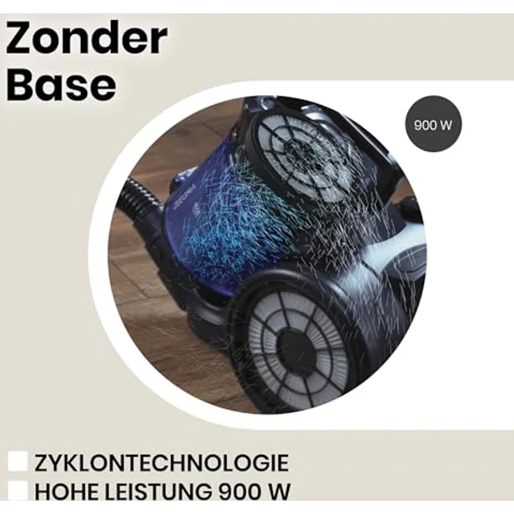 ZEEGMA ZONDER BASE Handstaubsauger Beutellos Schwarz – Bild 5