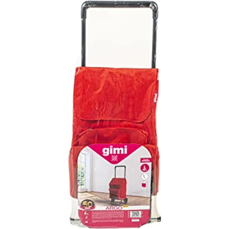 Gimi Argo Einkaufswagen, Polyester, Rot – Bild 2