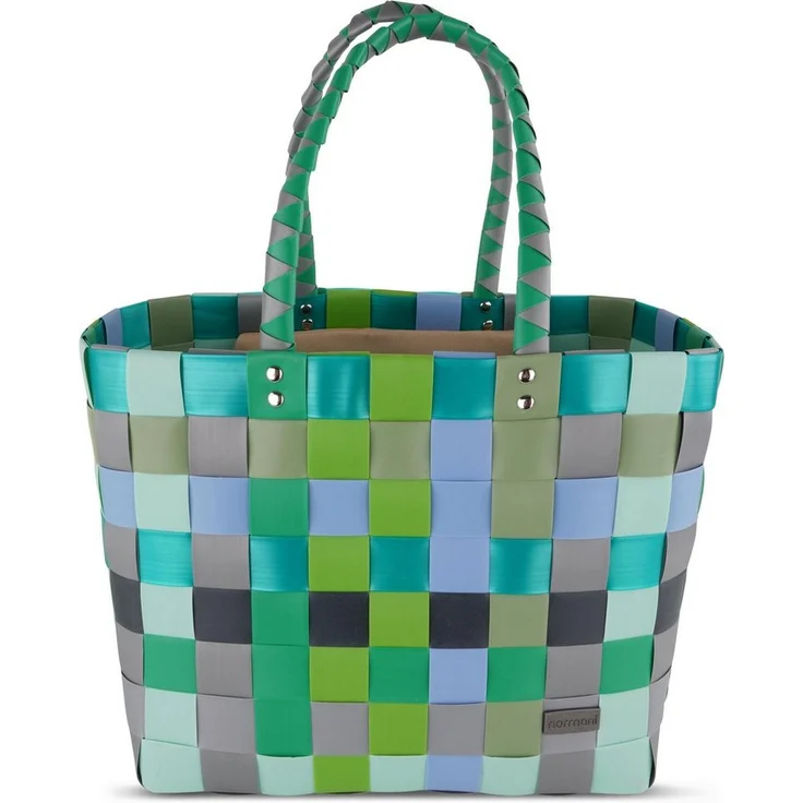 normani Flecht-/Einkaufskorb, stabiler Shopper mit Innentasche, 20 l, wasserabweisend und pflegeleicht