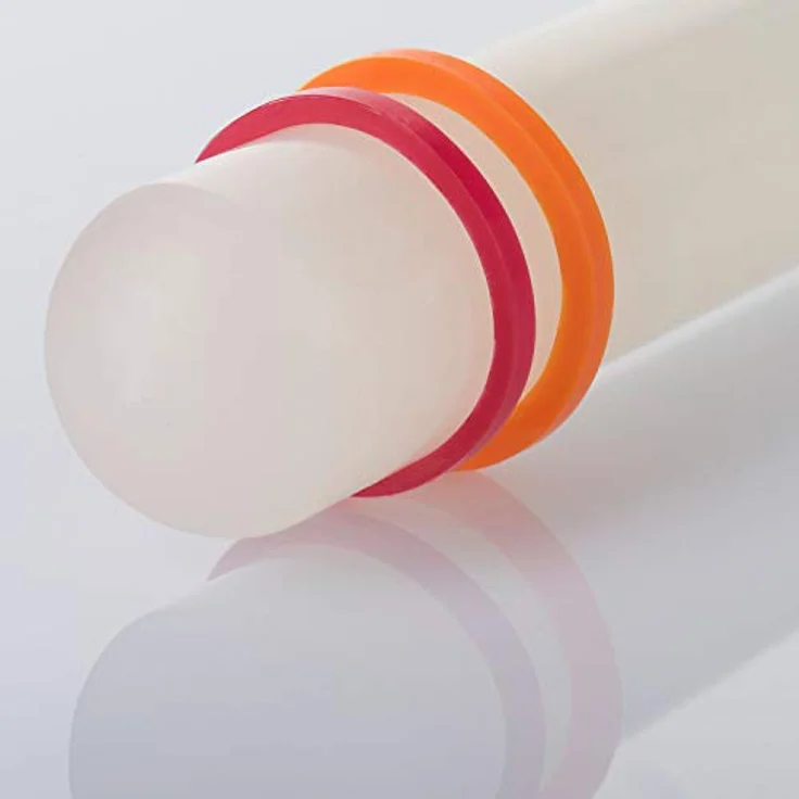 Westmark Ausrollstab mit Silikon-Distanzringen, Für Marzipan und Fondant, Kunststoff-Silikon, Länge: 22,5 cm, Durchmesser: 2,5 cm, Rollini, Weiß, 30462280 – Bild 6