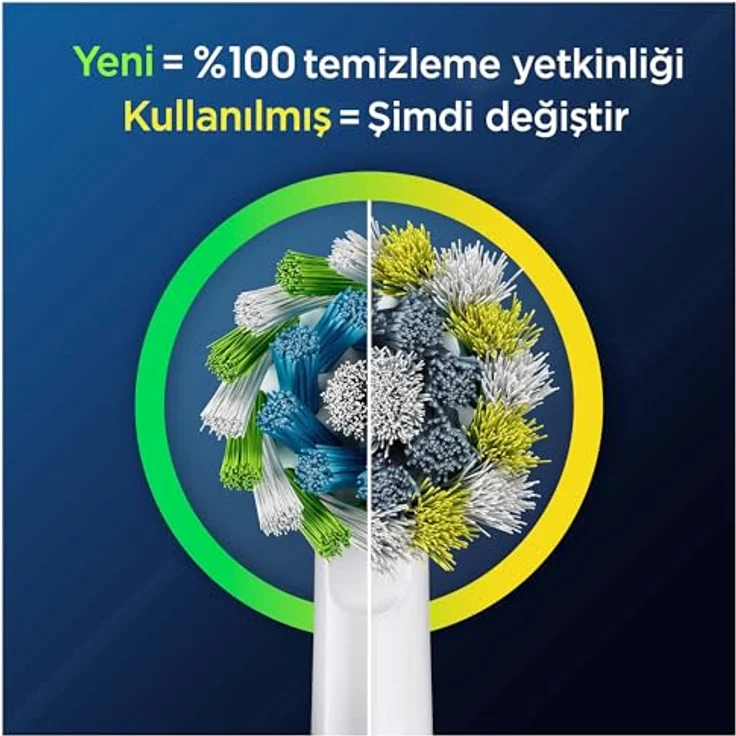 Oral-B Pro Cross Action Aufsteckbürste für elektrische Zahnbürste, X-Form und abgewinkelte Borsten, 6 Stück, Weiß – Bild 4