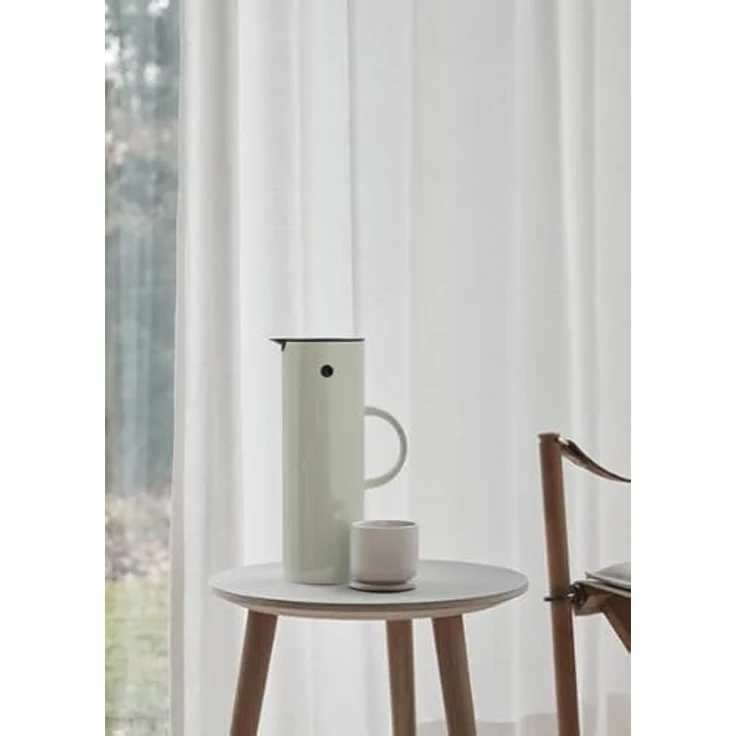 Stelton Isolierkanne EM77 - Doppelwandige Isolierkanne für heiße/kalte Getränke - Tee- & Kaffeekanne mit Glaseinsatz, Magnetverschluss, Schraubdeckel, Vintage-Design - 1 Liter, Minty Moss – Bild 4