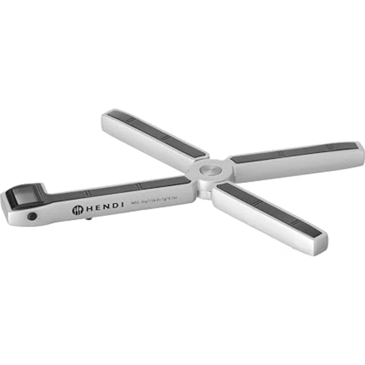HENDI Zusammenklappbare digitale Küchenwaage, max. 5 kg mit LCD-Display, Tarier- und Nullstellungsfunktion, kompakt und langlebig, 219x180x(H)16mm, ABS, Metall – Bild 4