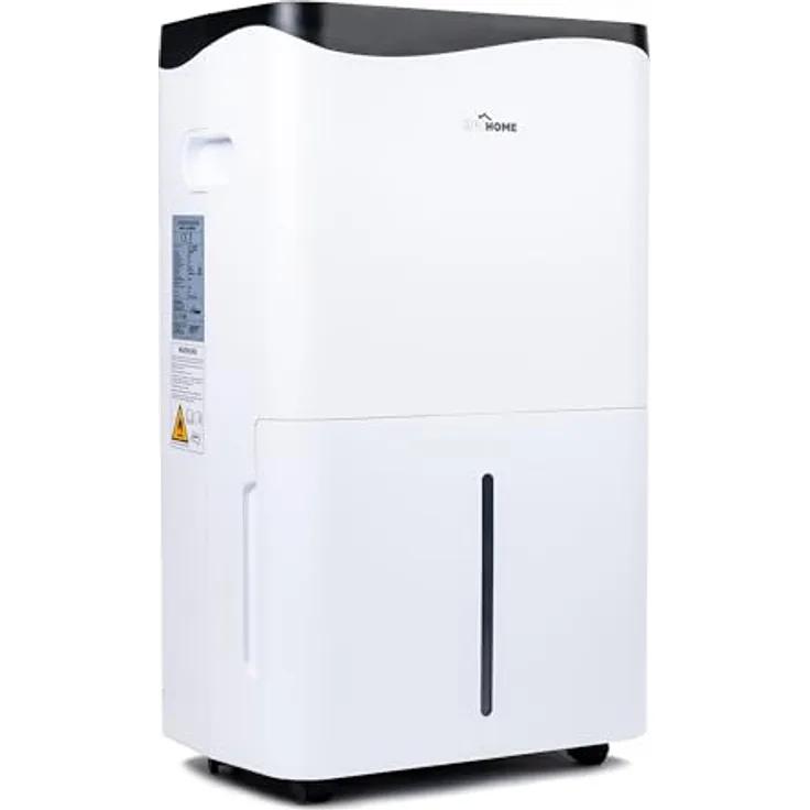 IPOTOOLS Luftentfeuchter OL50-BD052A - 50 Liter in 24h, für Räume bis 100 m2, mit 3 Betriebsarten, Digitalanzeige, Ablaufschlauch, Wäschetrocknung, Timer, mobil - weiß