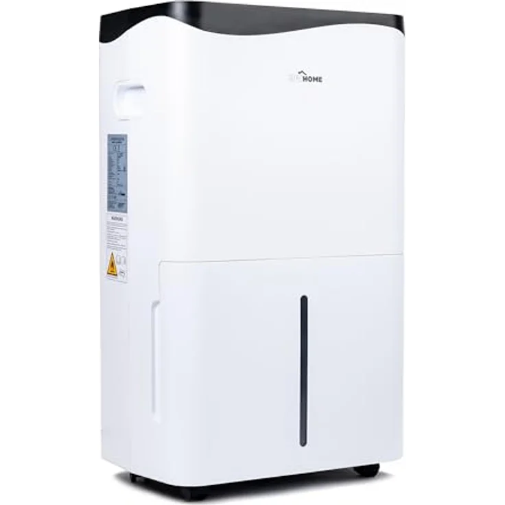 IPOTOOLS Luftentfeuchter OL50-BD052A - 50 Liter in 24h, für Räume bis 100 m2, mit 3 Betriebsarten, Digitalanzeige, Ablaufschlauch, Wäschetrocknung, Timer, mobil - weiß – Bild 1