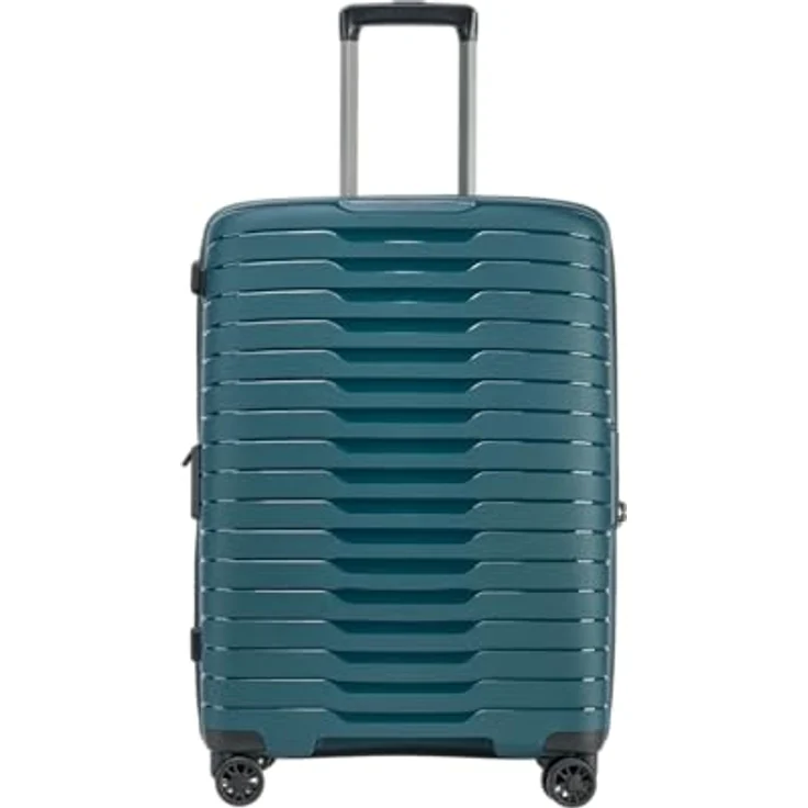 Stratic NOVIUM Hartschalenkoffer, Trolley Größe M, erweiterbar, 4 Rollen, TSA-Zahlenschloss, Polypropylen, Innenfutter aus recyceltem PET, Petrol – Bild 1