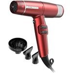 GA.MA Italy Professional iQ Lite Max, Ultraleichter Haartrockner mit Digitalmotor 85.000 U/min, Oxy Active Technologie, 1700 W, Farbe Rot