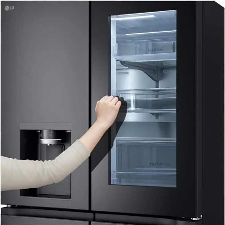 LG GMG960EVJE Multi-Door mit InstaView, Eis-, Crushed Ice- und Wasserspender, 635 L Kapazität, Fensteranschluss, Essence Black Steel – Bild 5