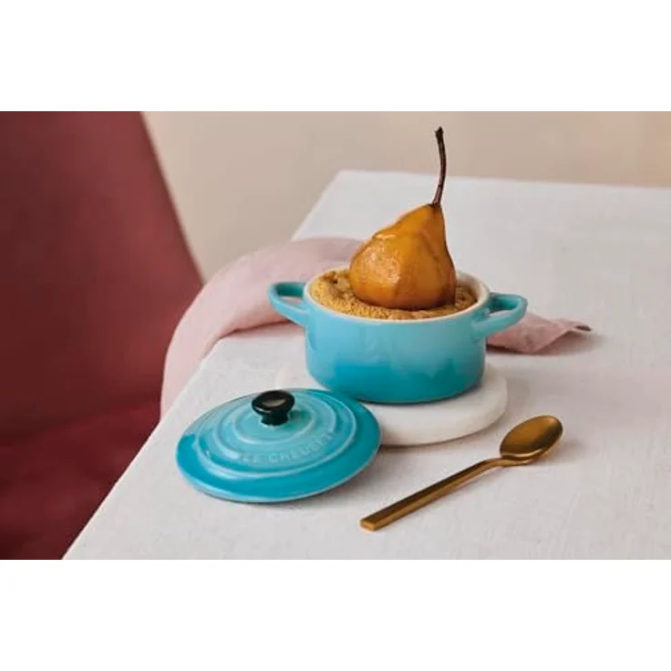 Le Creuset Mini-Cocotte- Bräter, Rund, 200 ml, 10 x 5 cm, Steinzeug, Türkis – Bild 7