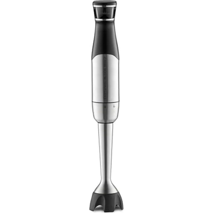 Trisa Pürierstab 4-en-1 Stabmixer, 1500W, stufenlose Geschwindigkeitsregelung, Edelstahl, mit Schneebesen, 500ml Häcksler und 700ml Messbecher für Babynahrung – Bild 3
