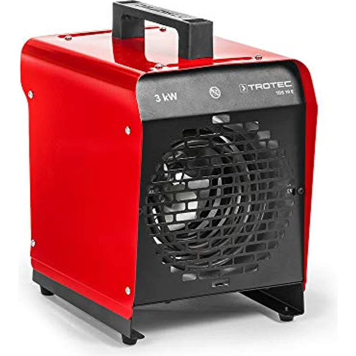 TROTEC Heizlüfter TDS 19 E – Bauheizer mit 1,5 kW / 3 kW Heizleistung, 320 m³/h Luftmenge, für Werkstatt, Industrie, Halle, Garage - rot – Bild 1