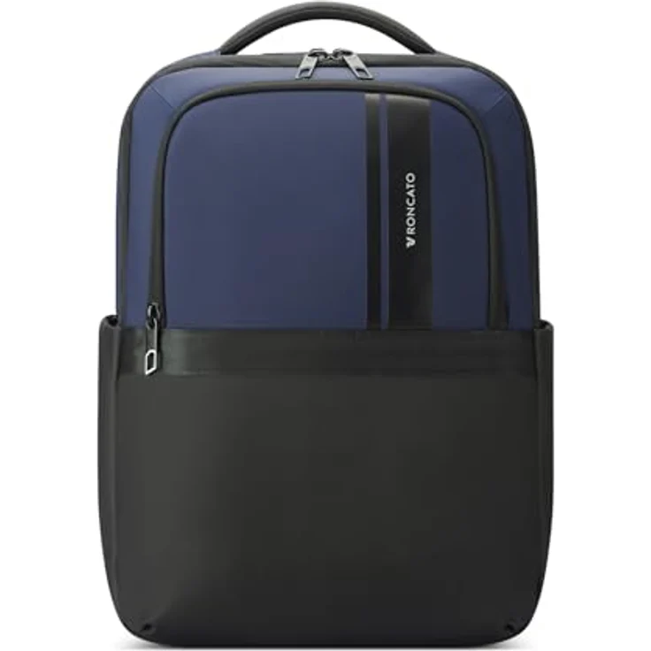 Roncato Metropolitan Business-Rucksack, 38 cm mit Laptopfach, blau, 100% Polyester, 28 cm x 13 cm x 38 cm – Bild 3