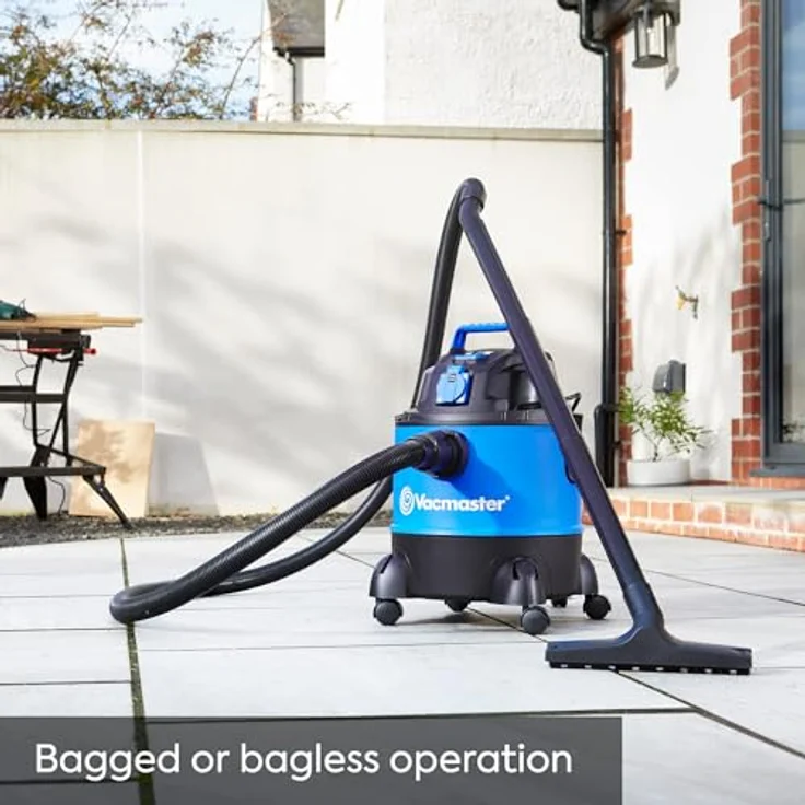 Vacmaster VQ1220PFC, Nass-Trocken- & Waschsauger 1250W mit 20L, integrierter Steckdose und Blasfunktion für Haus, Garage, Auto – Bild 7