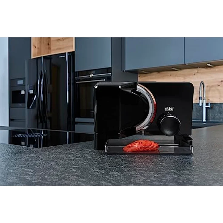 ritter E 16 Duo Plus Elektrischer Allesschneider & Schneidemaschine aus Metall mit ECO-Motor, Made in Germany, Schwarz – Bild 5