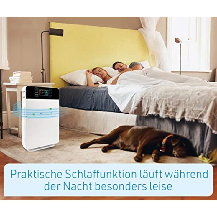 MediaShop Livington AirPurifier Luftreiniger, bis zu 30m² | 6-Filter-System | zuschaltbares UV-Licht | Automatik-Funktion | 3 Stufen | Timer – Bild 9