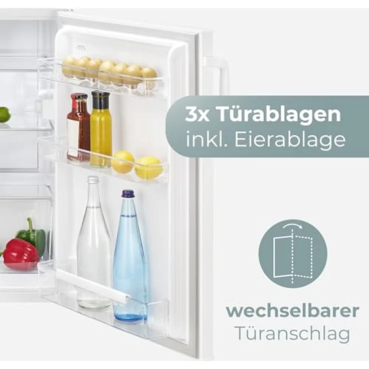Clatronic VS 100, Kühlschrank ohne Gefrierfach, 133 Liter, leise 39dB, Temperaturbereich 0°C - 8°C, weiß – Bild 6