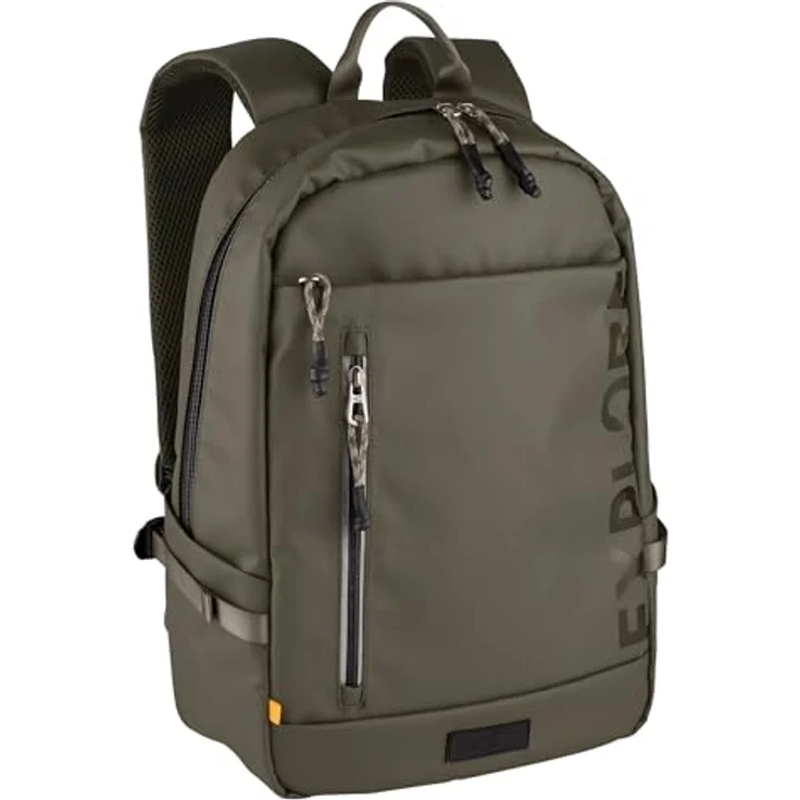 camel active Daypack Explore, Polyester Rucksack mit praktischem Stauraum für Reisen, schwarz – Bild 1