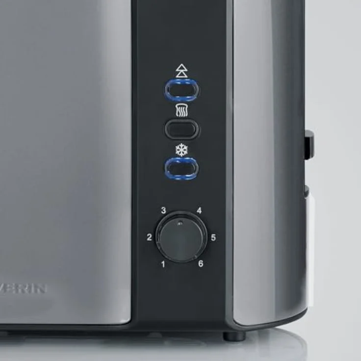 SEVERIN SEV IFA AT9573 Toaster grey, 800W Leistung, Scheibenzentrierung, Auftaufunktion – Bild 4