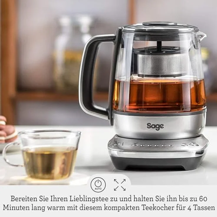 SAGE STM700 the Tea Maker Compact Teeautomat mit Absenkautomatik, 1 Liter, Edelstahl – Bild 2
