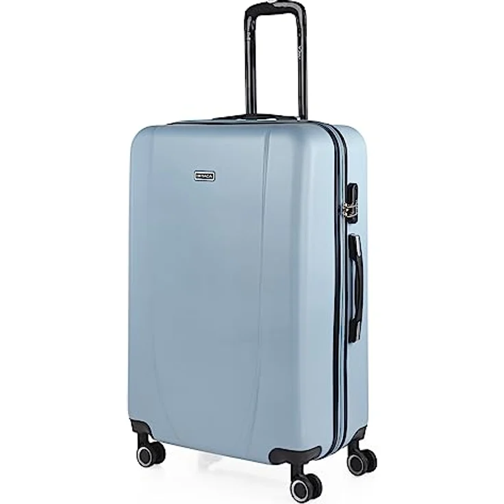 ITACA - Koffer Groß 4 Räder Großer Koffer Leichte - Reisekoffer Groß für Flugzeuge Koffer Hartschale mit Geprüftem Schloss - Handgepäck Koffer 71170, Hellblau – Bild 1