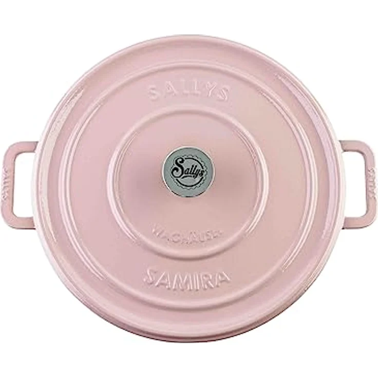 Sallys 'Samira' Deluxe Gusseisentopf - Robustes und Hochwertiges Kochjuwel für Perfektes Garen - 2,2 Liter Inhalt, ofenfest bis zu 250 Grad (Silky Pink) – Bild 5
