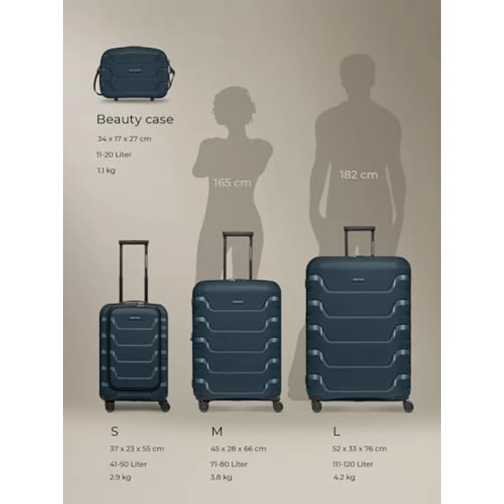 Smartbox Edition 01, Kabinentrolley 55 cm mit Laptopfach, 4 Rollen, blau – Bild 6