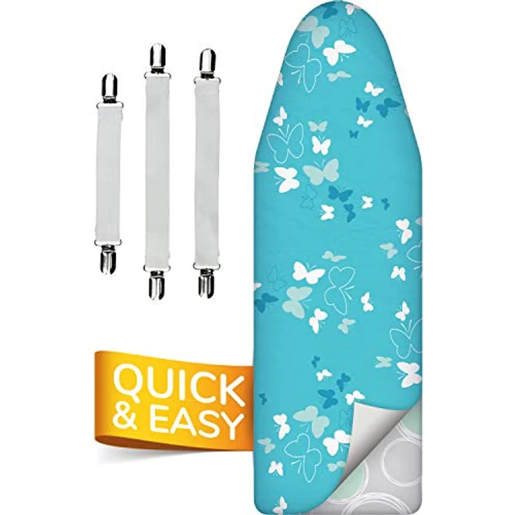 smart&gentle Super Soft 5 Schichten Turbo-Bügelbrettbezug 120x40, ÖKOTEX Baumwoll-Polsterung, Thermoreflexion, für Bügelbretter 116-120x38-40cm, Made in Europe – Bild 1