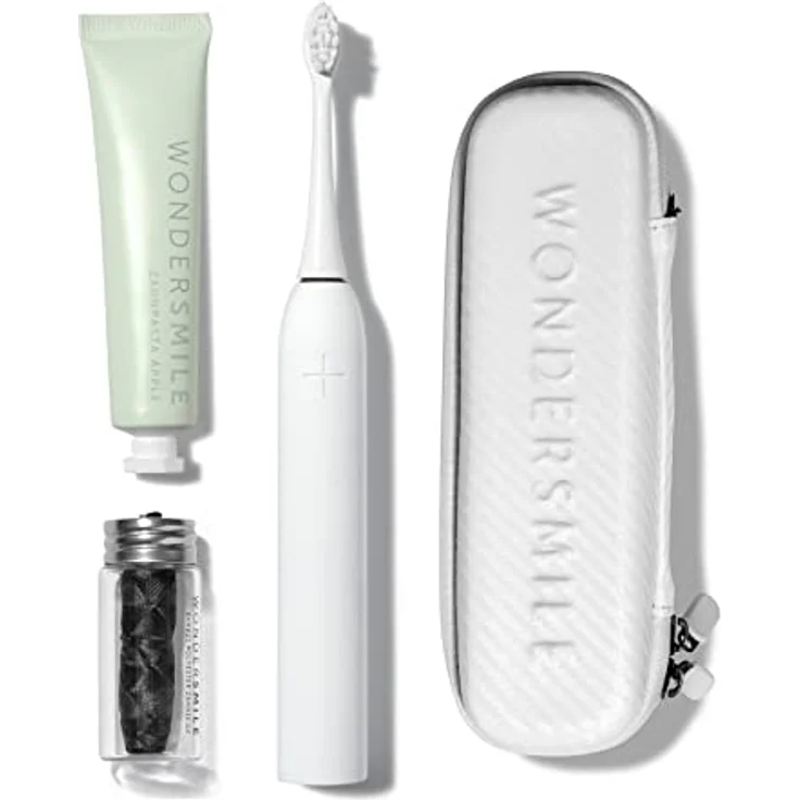 Wondersmile Schallzahnbürste PRO - Ultraschallzahnbürste im Set (Travel Care Bundle, All White Bundle) – Bild 1
