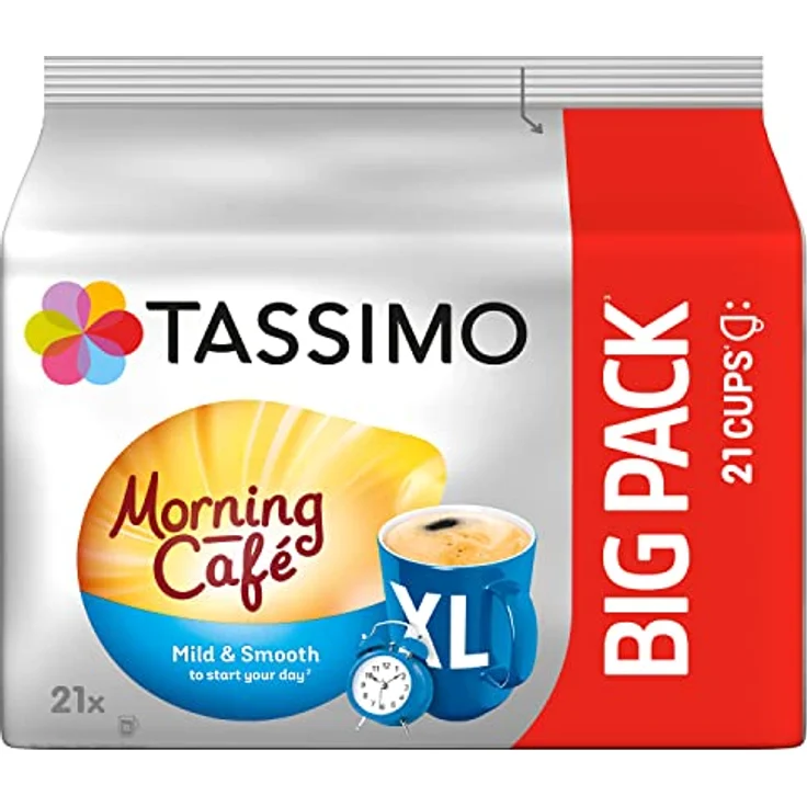 Tassimo Morning Café Mild XL, 5er Pack, Frühstücks Kaffee, Morgen Kaffeekapsel, Gemahlener Röstkaffee, 105 T-Discs – Bild 9