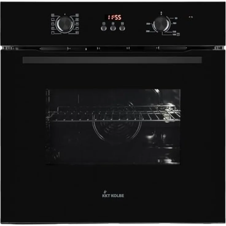 KKT KOLBE BO8005FB Einbaubackofen 60 cm, autark, 70L, 3kW, Full-Black-Design, Umluft, Heißluft, Automatik-Timer, Wärmeschutzverglasung, Kindersicherung, Drehwahlregler