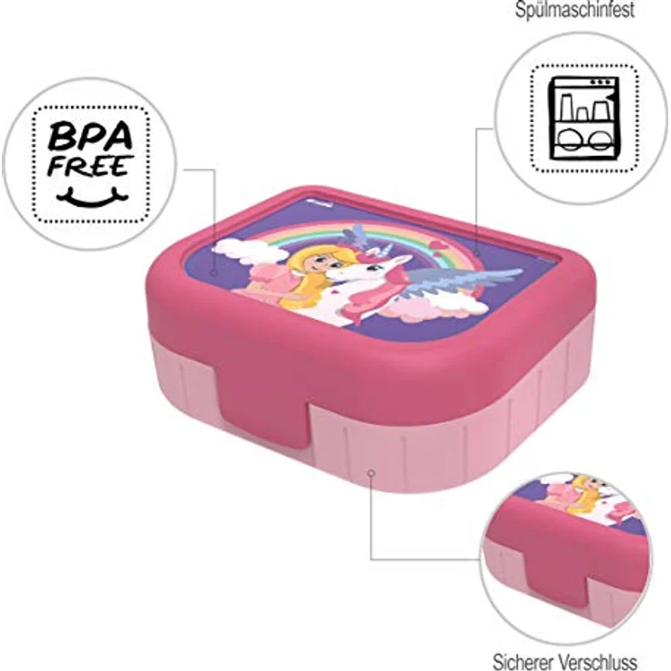 Rotho Brotdose und Trinkflaschen-Set für Kinder Princess  – Bild 3