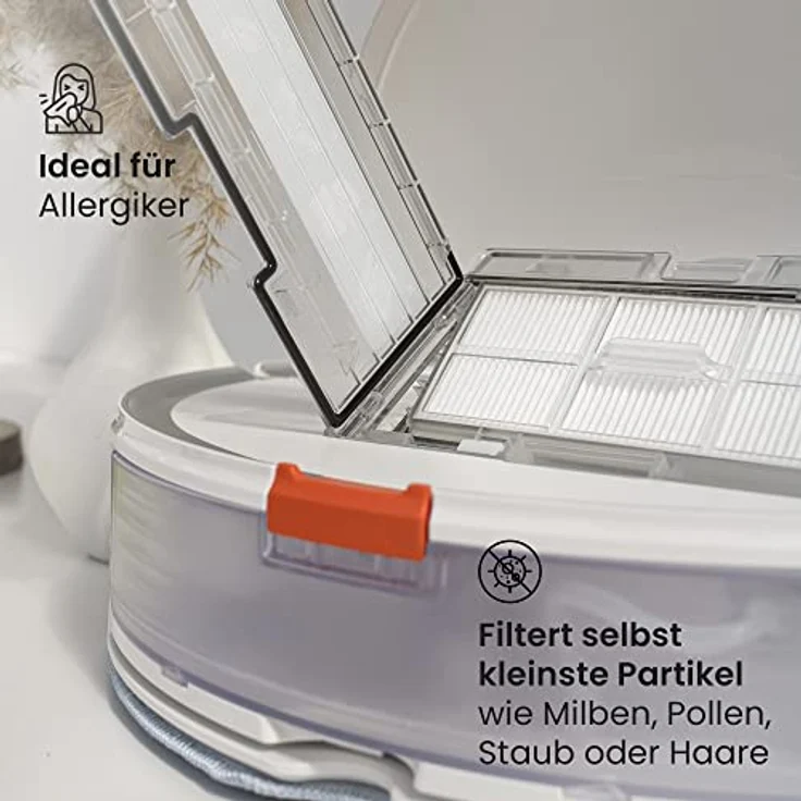 BiOHY Hepa Filter Zubehör-Set für Roborock S5/S6/S7/S8 Modelle, 2-teilig, Hochwertige Luftreinigung für Allergiker – Bild 4