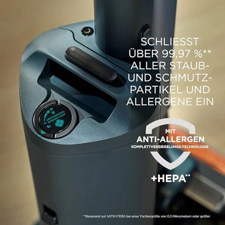 SHARK IA3246EUTBL PowerDetect Speed Luxe Collection Clean & Empty, Akku-Staubsauger mit selbstentleerender Ladestation, 350 Watt, blau – Bild 4