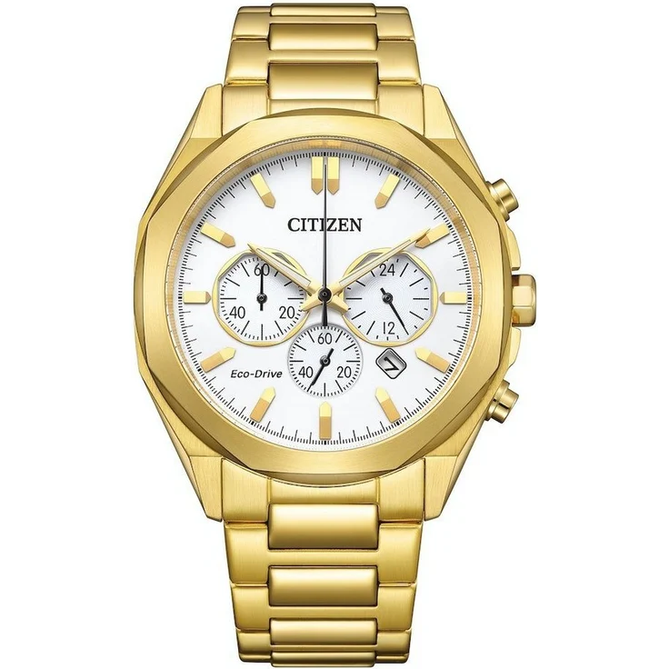 Citizen Herren Solar Chronograph Uhr CA4592-85A, Edelstahl, Silber – Bild 1